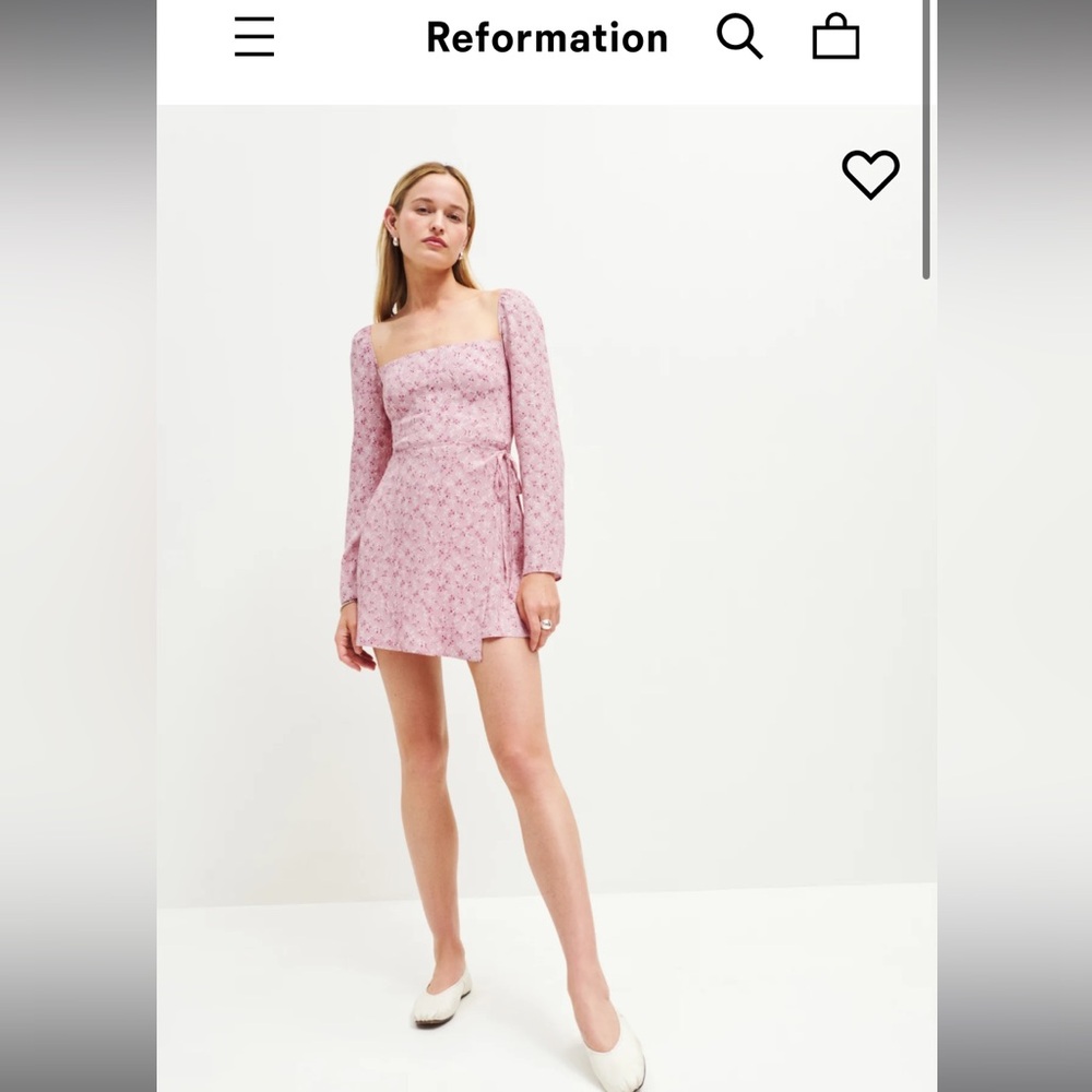 Reformation Pink Floral Dress